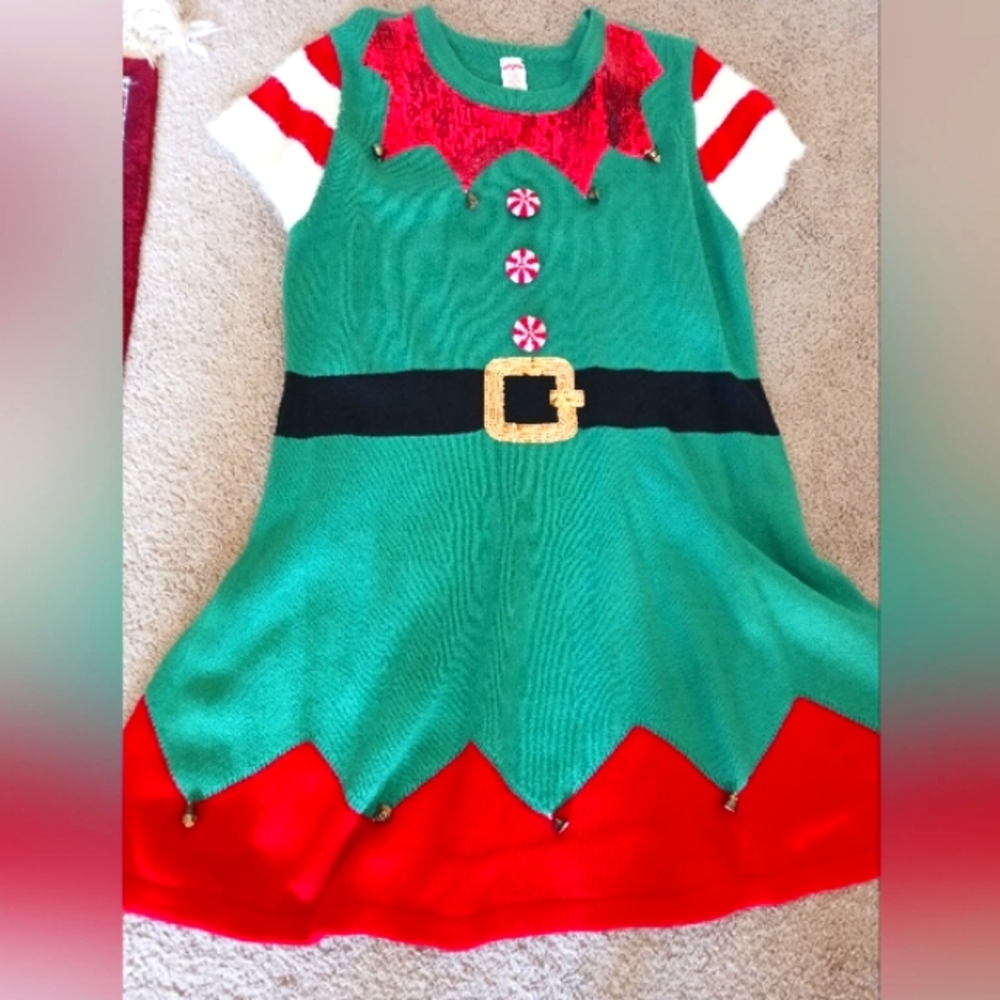 Christmas sweater dress ( ugly sweater events )